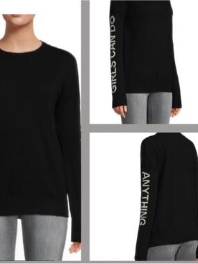 Zadig & Voltaire Cashmere Gaby Girls Can Do Anything Sweater M NWT